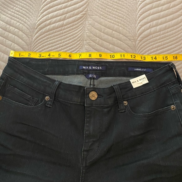 Mia & Moss Sabine skinny jeans. Size 12/31. Dark wash NWT. - Picture 6 of 10